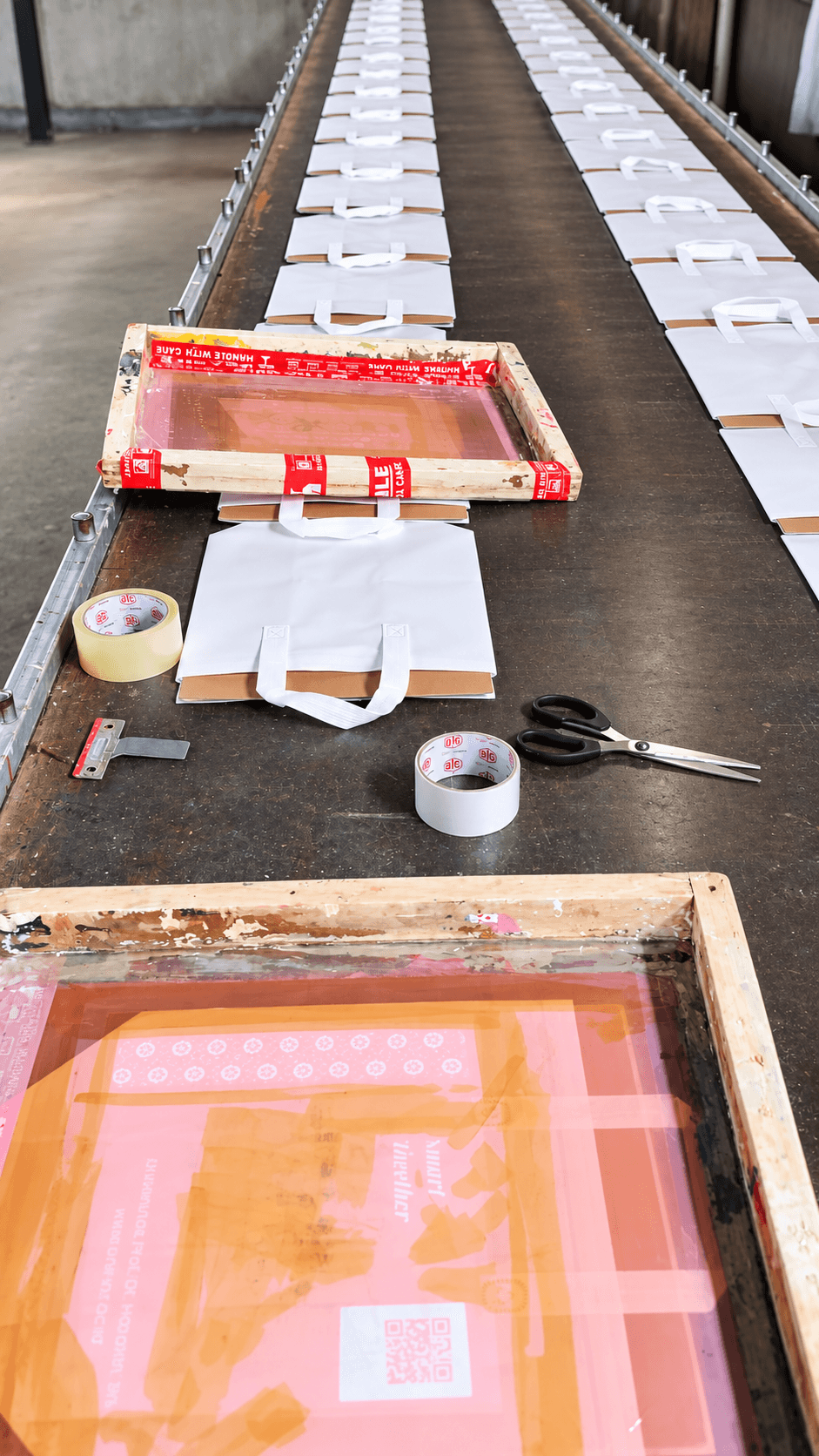 Customer order during screen printing production