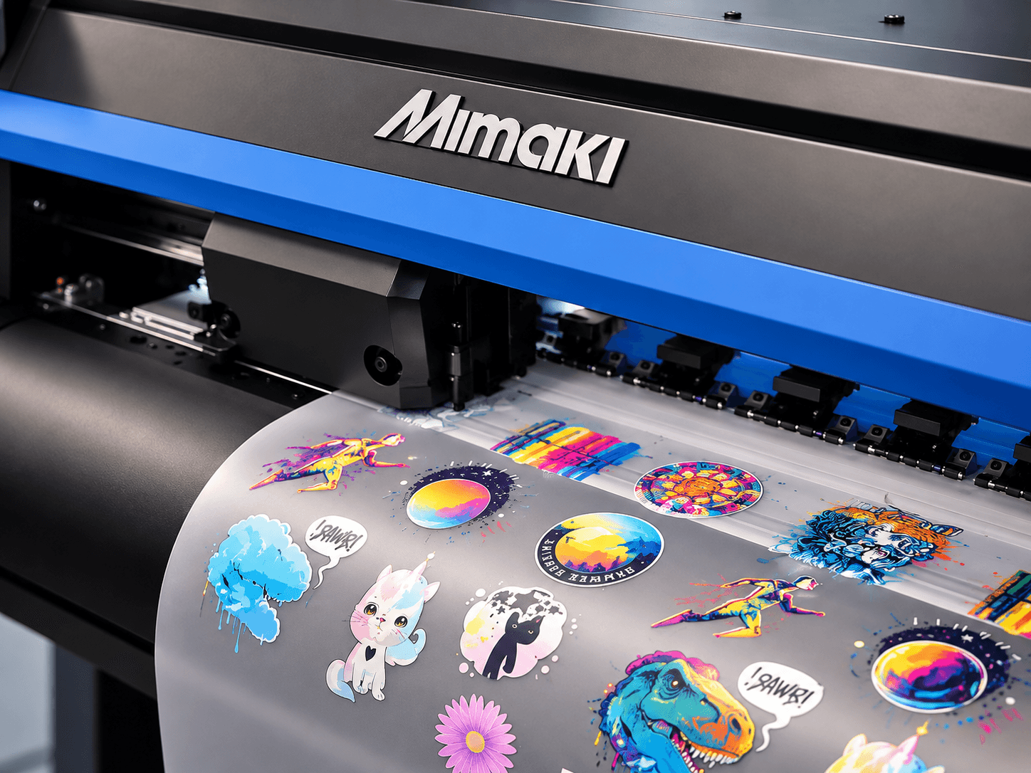 Artwork being printed onto DTF transfer film